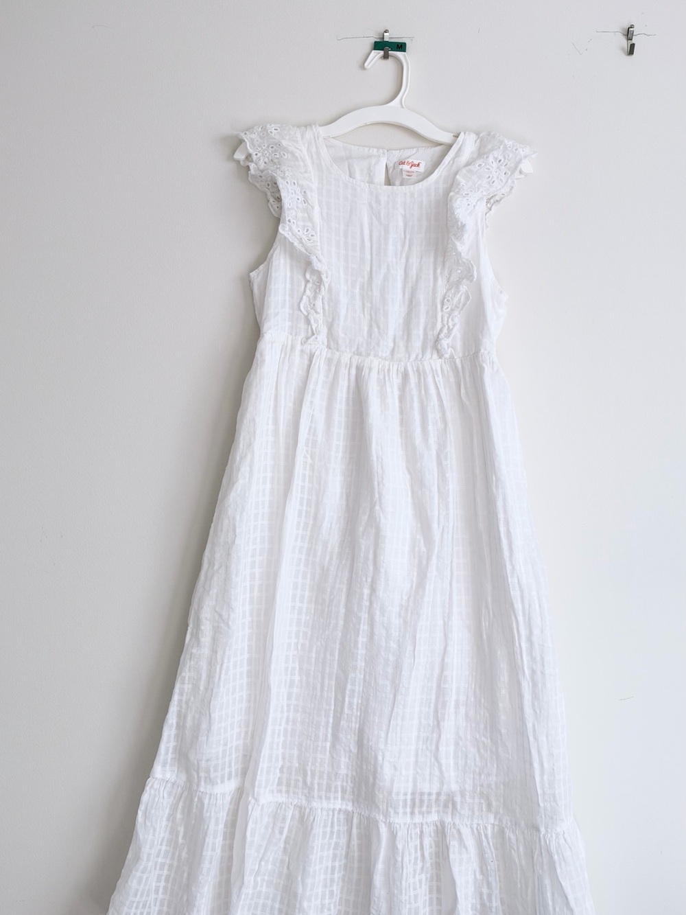Cat & Jack White Eyelet Ruffle Maxi Dress for Girls